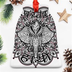 Ornate Hindu Elephant  Bell Ornament (two Sides) by Valentinaart