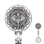 Ornate Hindu Elephant  Stainless Steel Nurses Watch Front