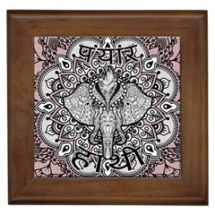 Ornate Hindu Elephant  Framed Tiles by Valentinaart