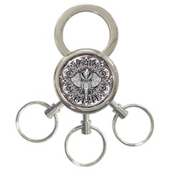 Ornate Hindu Elephant  3-ring Key Chains by Valentinaart