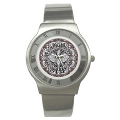 Ornate Hindu Elephant  Stainless Steel Watch by Valentinaart