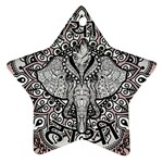 Ornate Hindu Elephant  Star Ornament (Two Sides) Front