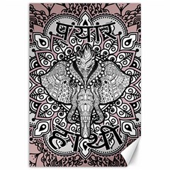 Ornate Hindu Elephant  Canvas 12  X 18   by Valentinaart