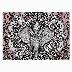 Ornate Hindu Elephant  Large Glasses Cloth by Valentinaart