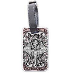 Ornate Hindu Elephant  Luggage Tags (one Side)  by Valentinaart