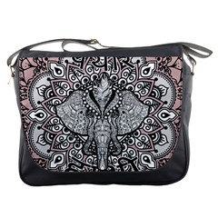 Ornate Hindu Elephant  Messenger Bags by Valentinaart