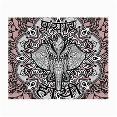 Ornate Hindu Elephant  Small Glasses Cloth (2-side) by Valentinaart