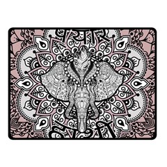 Ornate Hindu Elephant  Double Sided Fleece Blanket (small)  by Valentinaart