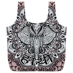 Ornate Hindu Elephant  Full Print Recycle Bags (l) 