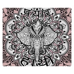 Ornate Hindu Elephant  Double Sided Flano Blanket (small)  by Valentinaart