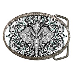 Ornate Hindu Elephant  Belt Buckles by Valentinaart