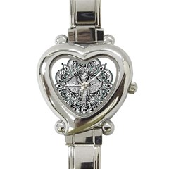 Ornate Hindu Elephant  Heart Italian Charm Watch by Valentinaart