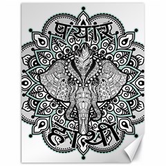 Ornate Hindu Elephant  Canvas 18  X 24   by Valentinaart