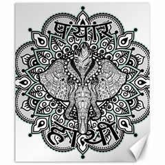 Ornate Hindu Elephant  Canvas 20  X 24   by Valentinaart