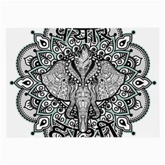 Ornate Hindu Elephant  Large Glasses Cloth (2-side) by Valentinaart