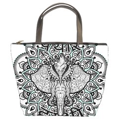 Ornate Hindu Elephant  Bucket Bags by Valentinaart