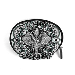 Ornate Hindu Elephant  Accessory Pouches (small)  by Valentinaart