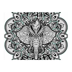 Ornate Hindu Elephant  Double Sided Flano Blanket (mini)  by Valentinaart