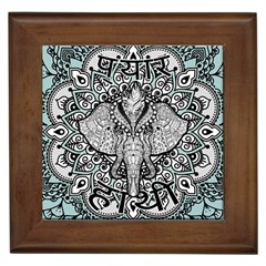 Ornate Hindu Elephant  Framed Tiles by Valentinaart