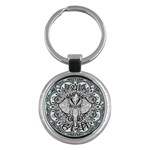 Ornate Hindu Elephant  Key Chains (Round)  Front