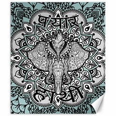 Ornate Hindu Elephant  Canvas 20  X 24   by Valentinaart