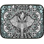 Ornate Hindu Elephant  Fleece Blanket (Mini) 35 x27  Blanket