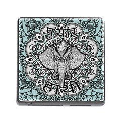 Ornate Hindu Elephant  Memory Card Reader (square) by Valentinaart