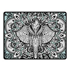 Ornate Hindu Elephant  Fleece Blanket (small) by Valentinaart