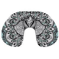 Ornate Hindu Elephant  Travel Neck Pillows by Valentinaart