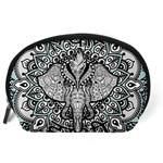 Ornate Hindu Elephant  Accessory Pouches (Large)  Back