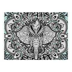 Ornate Hindu Elephant  Double Sided Flano Blanket (mini)  by Valentinaart