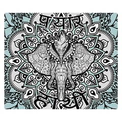 Ornate Hindu Elephant  Double Sided Flano Blanket (small)  by Valentinaart