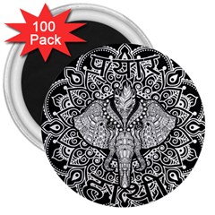 Ornate Hindu Elephant  3  Magnets (100 Pack) by Valentinaart