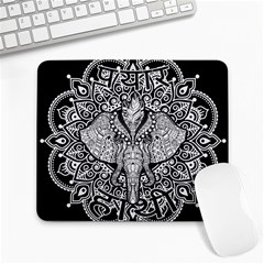 Ornate Hindu Elephant  Large Mousepads by Valentinaart