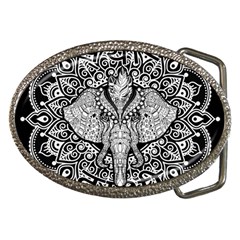 Ornate Hindu Elephant  Belt Buckles by Valentinaart