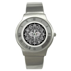 Ornate Hindu Elephant  Stainless Steel Watch by Valentinaart