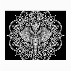 Ornate Hindu Elephant  Small Glasses Cloth (2-side) by Valentinaart