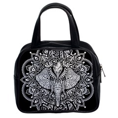 Ornate Hindu Elephant  Classic Handbags (2 Sides) by Valentinaart