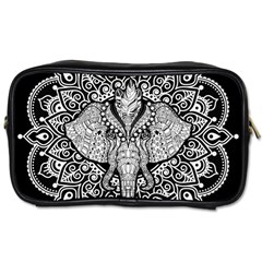 Ornate Hindu Elephant  Toiletries Bags by Valentinaart