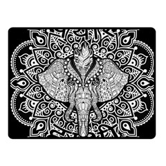 Ornate Hindu Elephant  Fleece Blanket (small) by Valentinaart