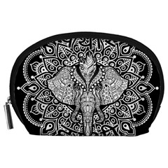 Ornate Hindu Elephant  Accessory Pouches (large)  by Valentinaart