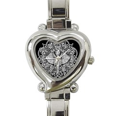 Ornate Hindu Elephant  Heart Italian Charm Watch