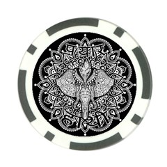 Ornate Hindu Elephant  Poker Chip Card Guard by Valentinaart