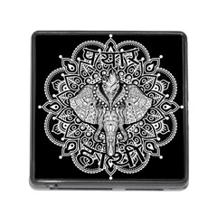 Ornate Hindu Elephant  Memory Card Reader (square) by Valentinaart