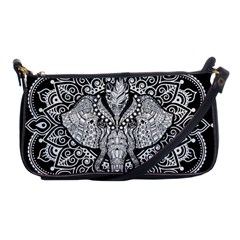 Ornate Hindu Elephant  Shoulder Clutch Bags by Valentinaart