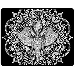 Ornate Hindu Elephant  Fleece Blanket (medium)  by Valentinaart