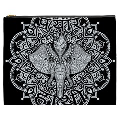 Ornate Hindu Elephant  Cosmetic Bag (xxxl)  by Valentinaart