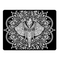 Ornate Hindu Elephant  Double Sided Fleece Blanket (small)  by Valentinaart