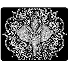 Ornate Hindu Elephant  Double Sided Fleece Blanket (medium)  by Valentinaart