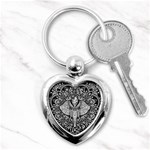 Ornate Hindu Elephant  Key Chains (Heart)  Front